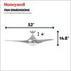 Honeywell Ceiling Fans Neyo, 52 in. Ceiling Fan with Light & Remote Control, Pewter 51802-40